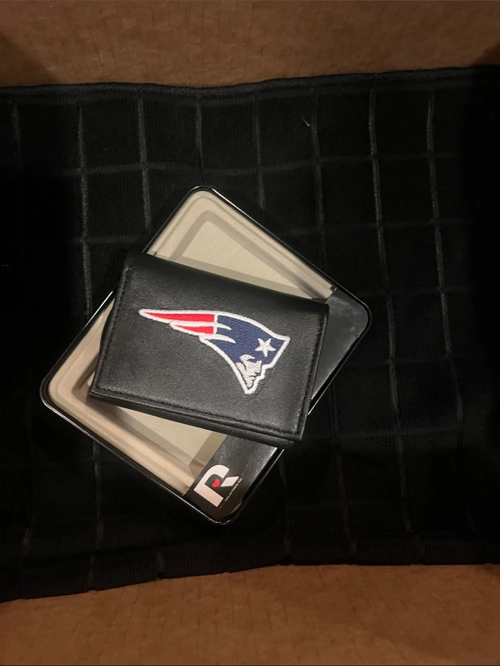 New England Patriots Black Tri-Fold Wallet - Official NFL Design